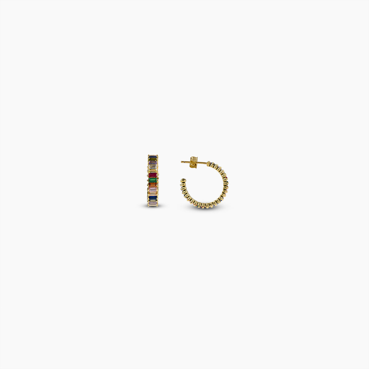 Rainbow Hoop Earrings