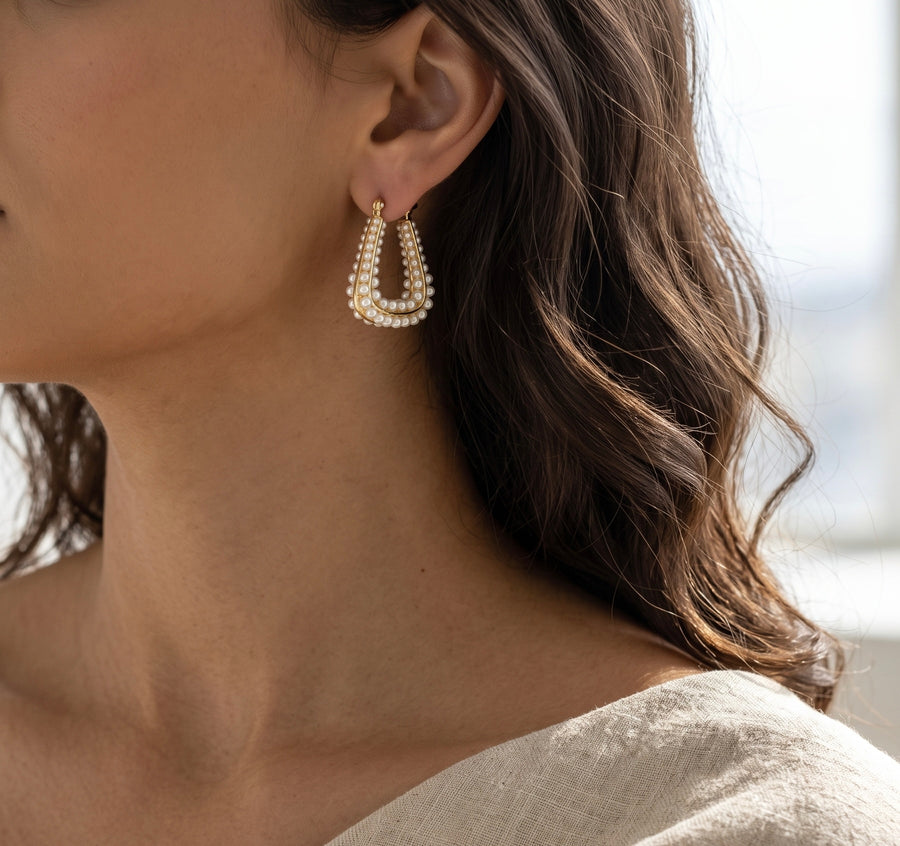 Pearl Frame Hoops