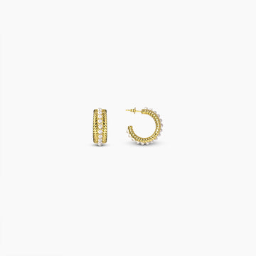 Pearl Track Hoops
