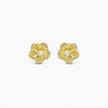Golden Bloom Pearl Stud Earrings