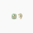 Mint Cushion Stud Earrings
