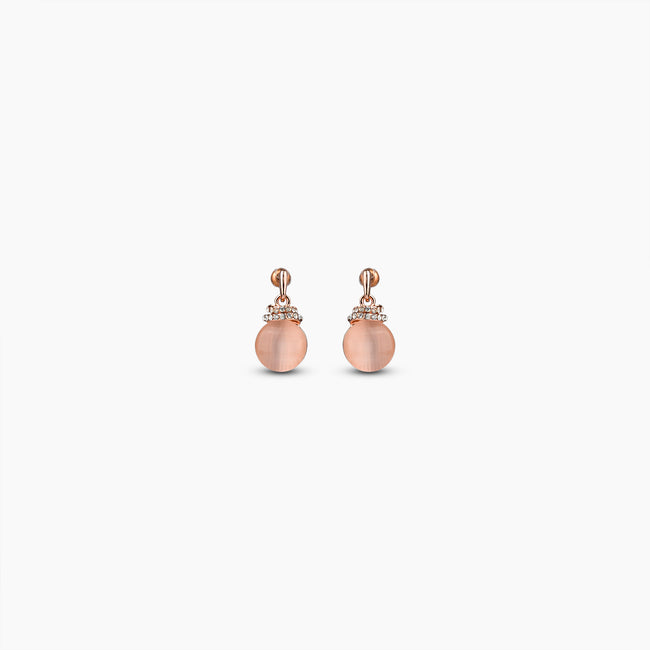 Peach Glow Drop Earrings