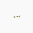 Textured Gold Square Earrings