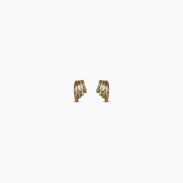 Tri-Color Multi-Band Earrings