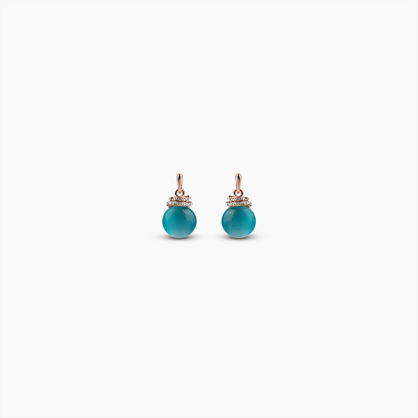Aqua Glow Drop Earrings