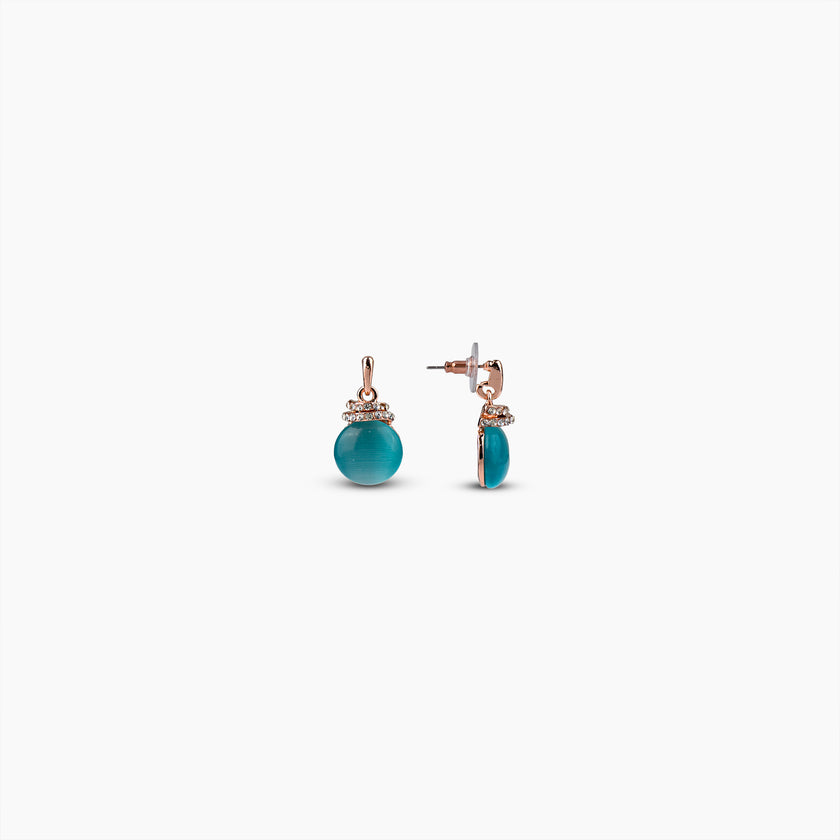 Aqua Glow Drop Earrings