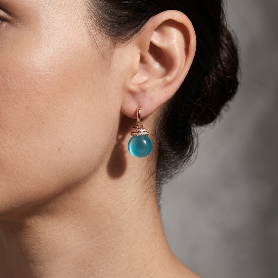 Aqua Glow Drop Earrings