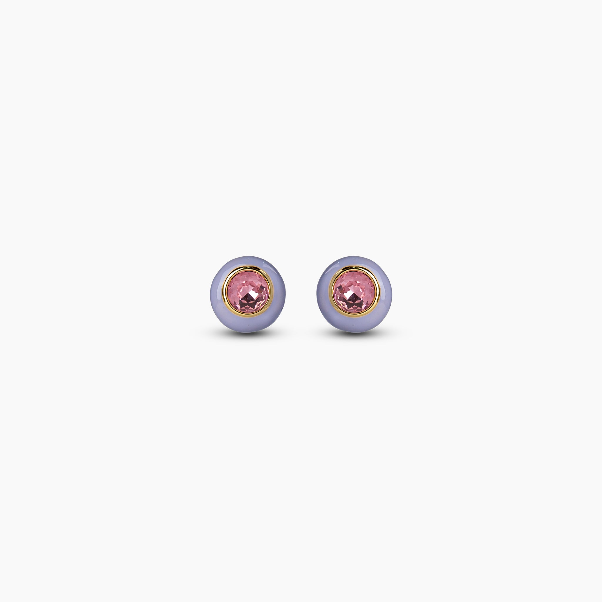 Lavender Pink Crystal Earrings