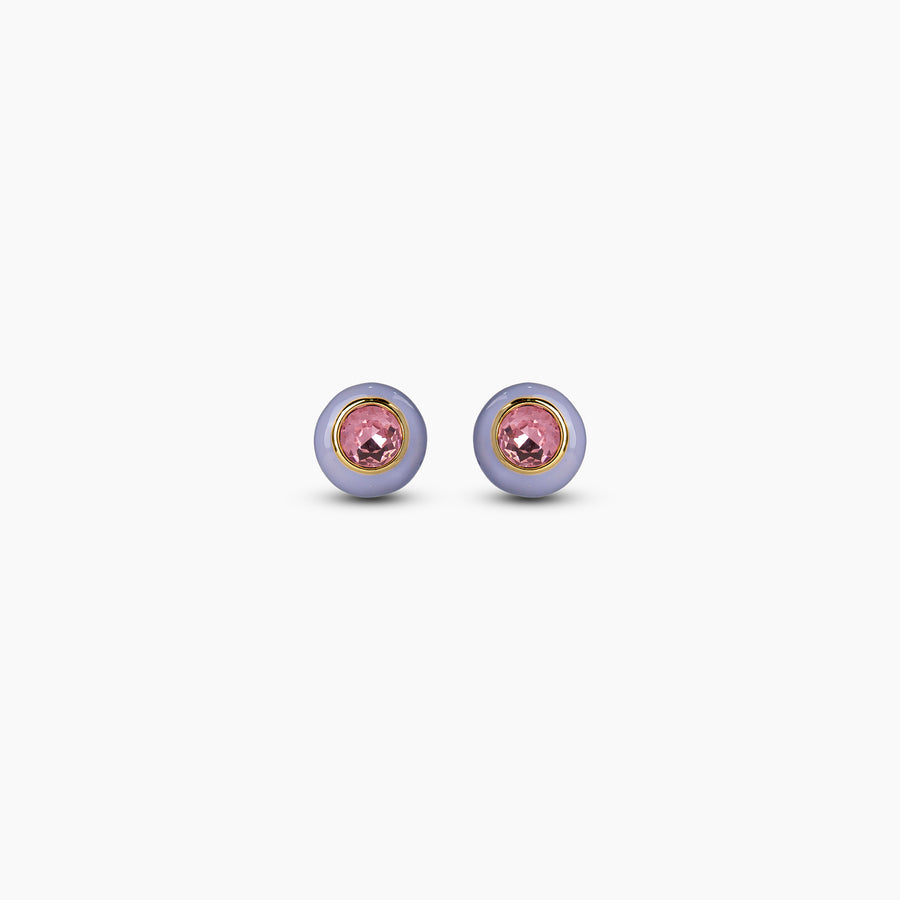 Lavender Pink Crystal Earrings