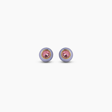 Lavender Pink Crystal Earrings