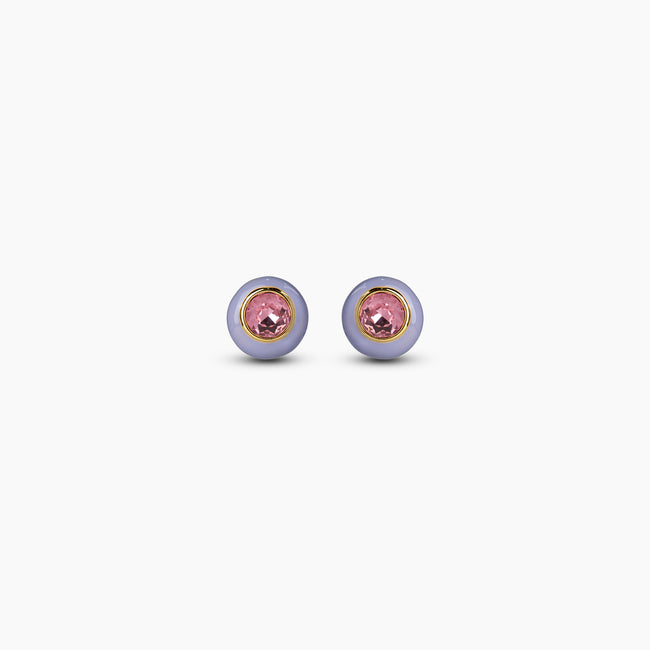 Lavender Pink Crystal Earrings