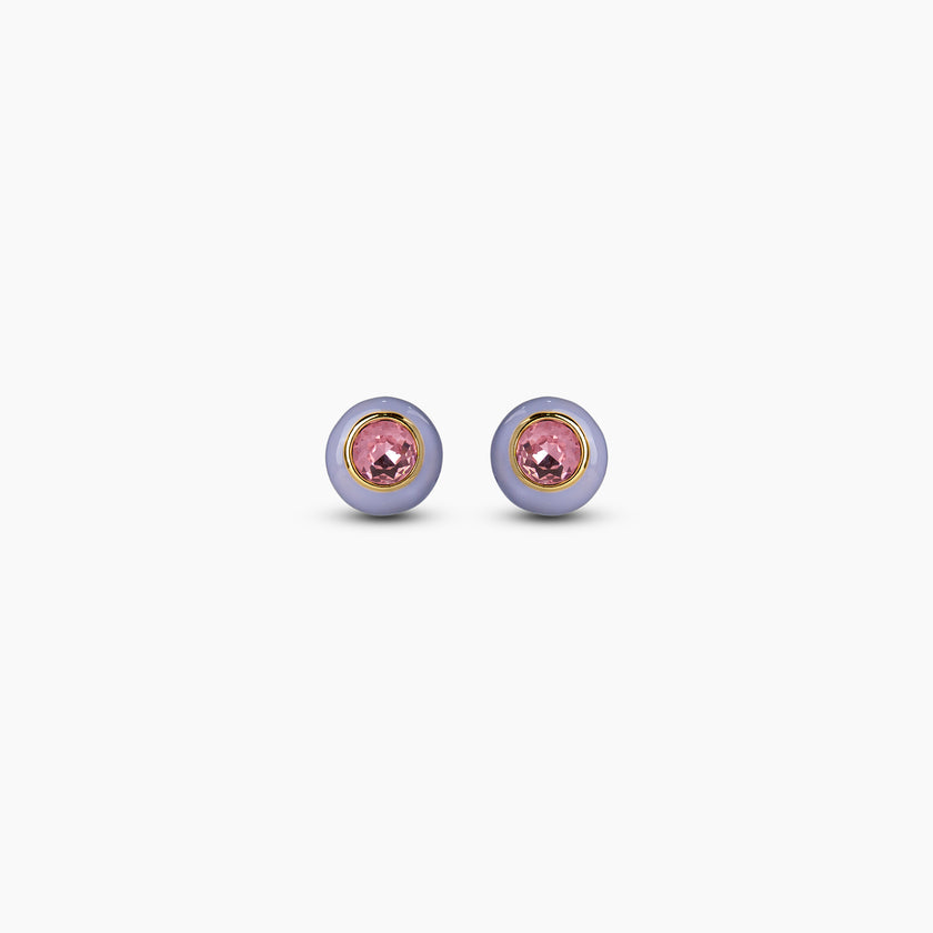 Lavender Pink Crystal Earrings