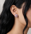 Lavender Pink Crystal Earrings