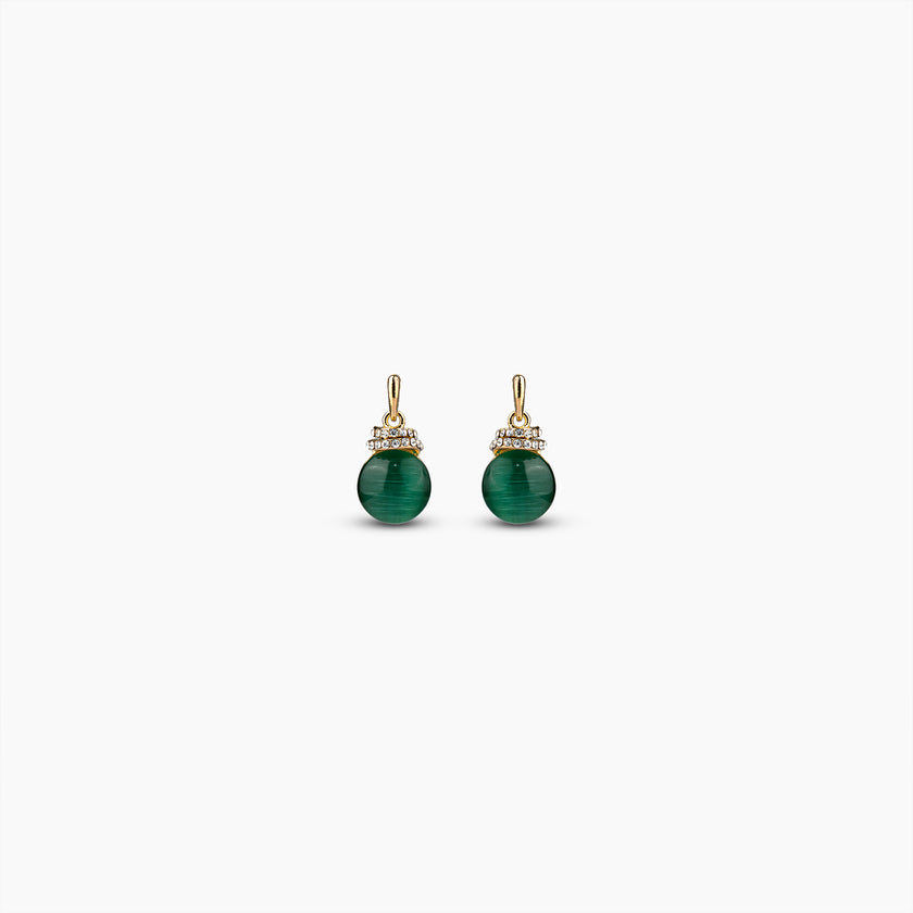 Emerald Glow Drop Earrings