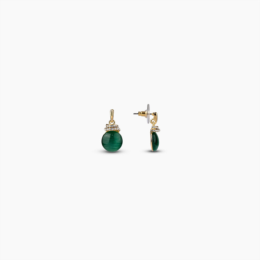 Emerald Glow Drop Earrings