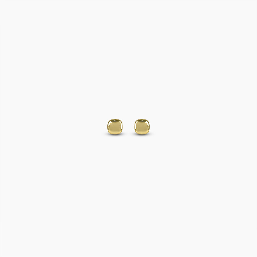 Polished Gold Square Earrings
