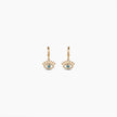 Studded Evil Eye Hoop Earrings