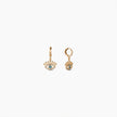Studded Evil Eye Hoop Earrings