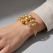 Gold Sphere Open Cuff