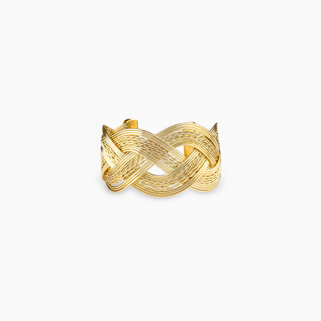 Gold Woven Lattice Cuff