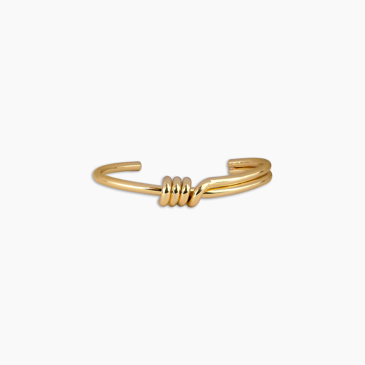 Gold Wrapped Knot Cuff Bracelet