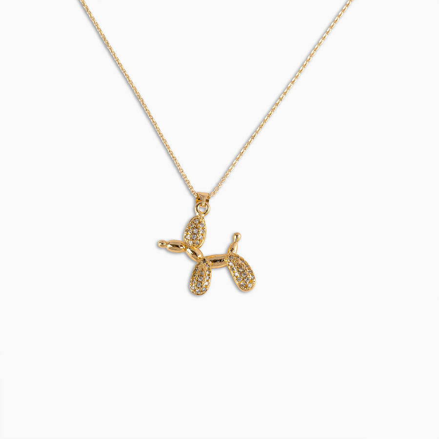 Pavé Balloon Dog Necklace