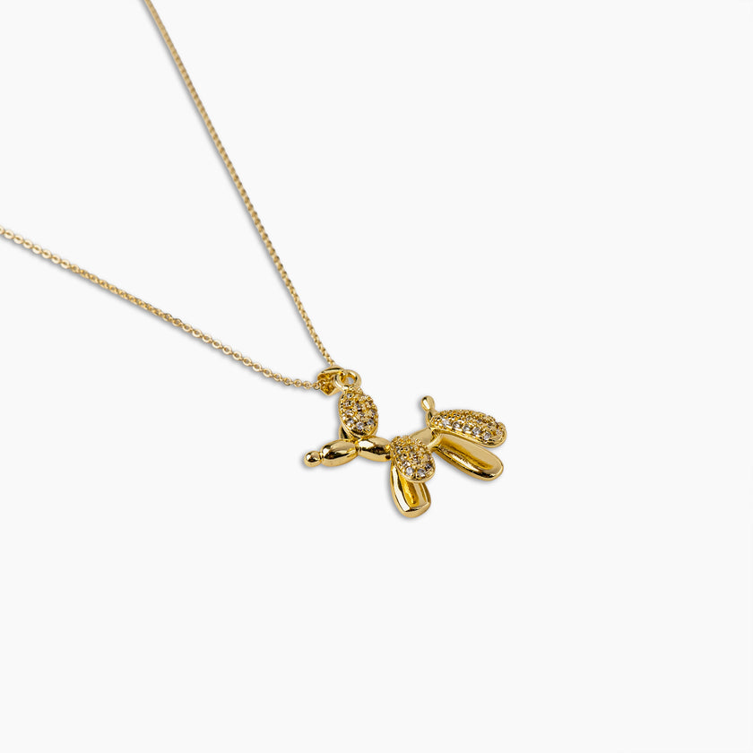 Pavé Balloon Dog Necklace
