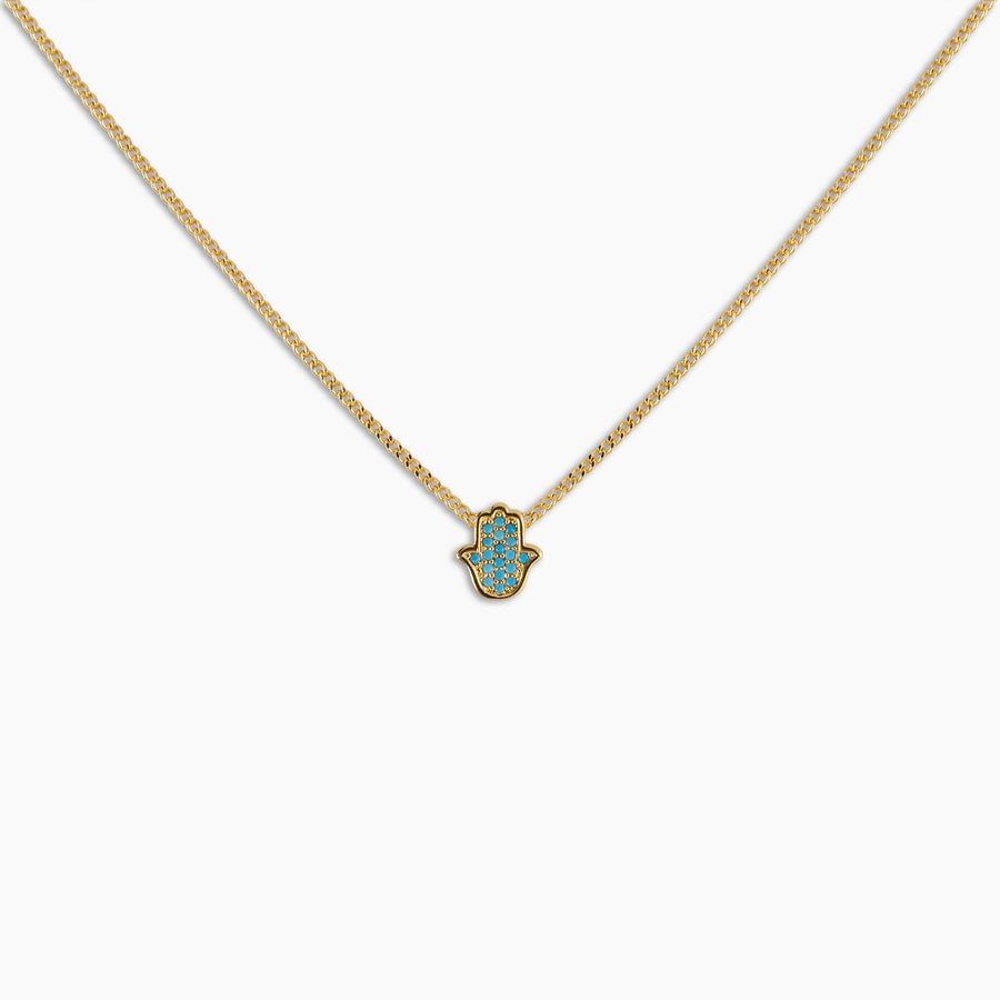 Turquoise Hamsa Pendant Necklace