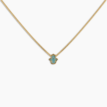 Turquoise Hamsa Pendant Necklace