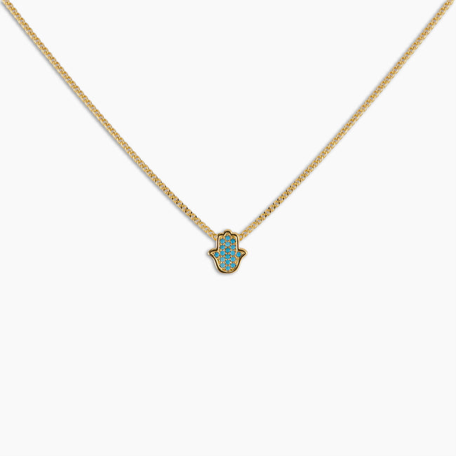 Turquoise Hamsa Pendant Necklace