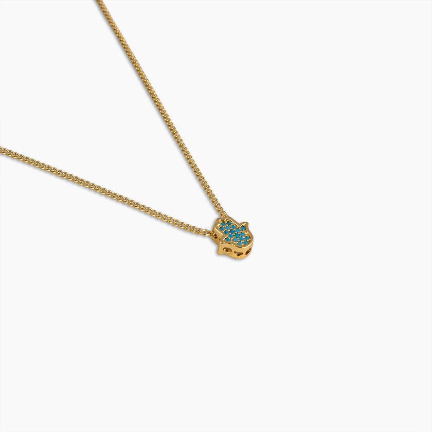 Turquoise Hamsa Pendant Necklace