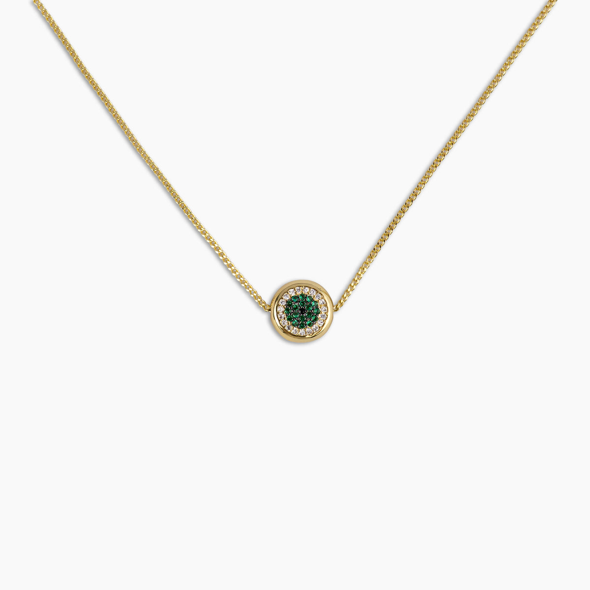 Green Evil Eye Pendant Necklace