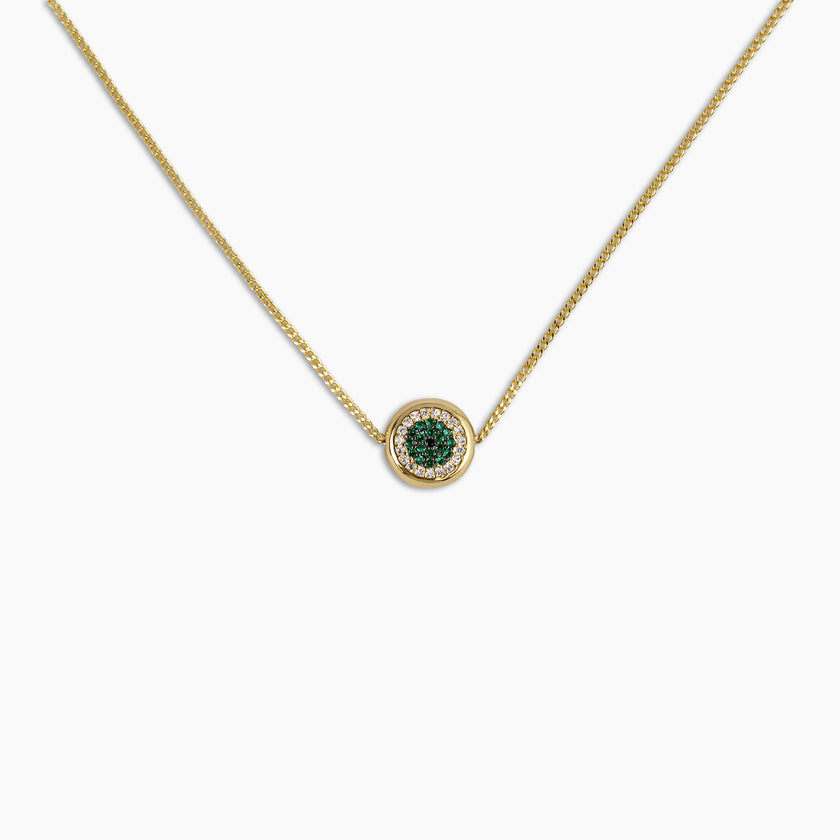 Green Evil Eye Pendant Necklace