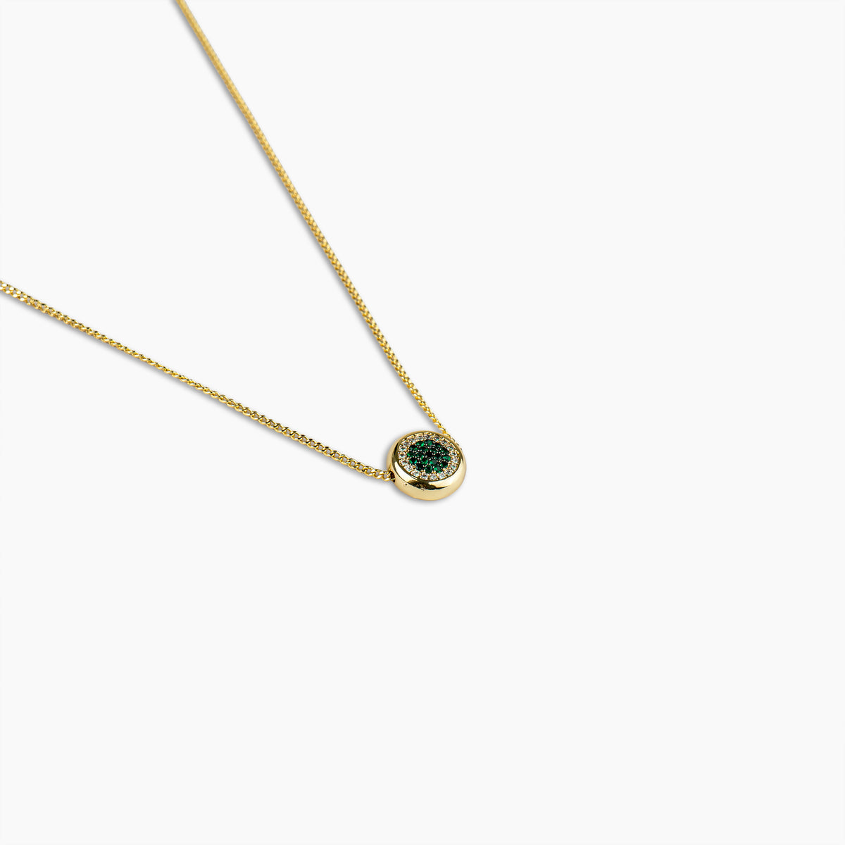 Green Evil Eye Pendant Necklace