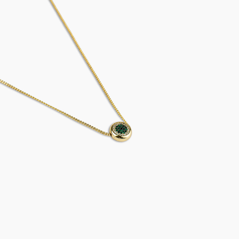 Green Evil Eye Pendant Necklace