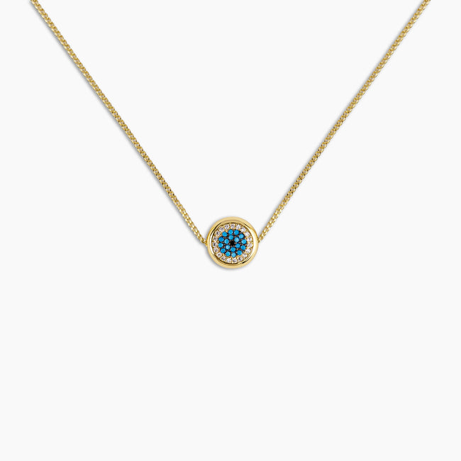 Turquoise Evil Eye Pendant Necklace