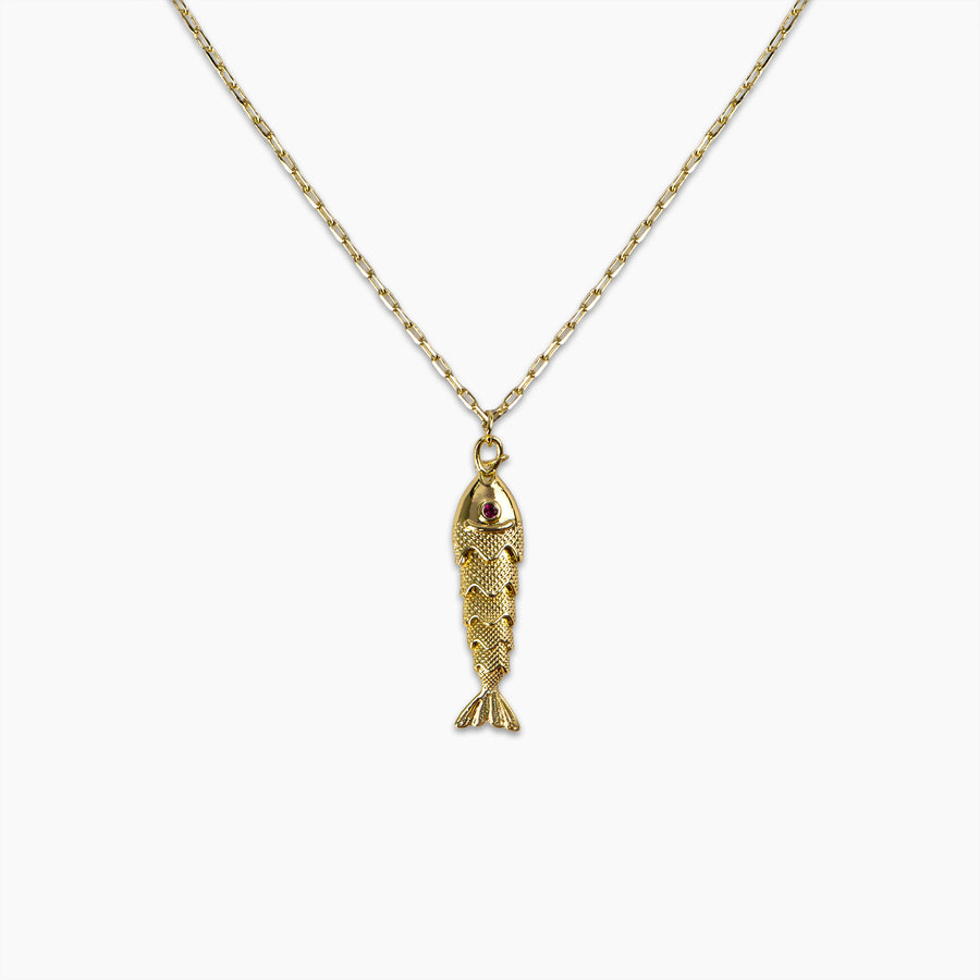 Gold Fish Necklace