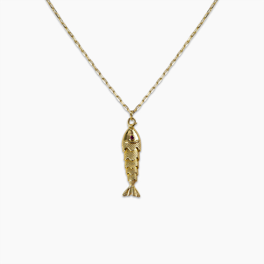 Gold Fish Necklace