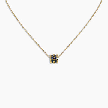 Sapphire Baguette Barrel Necklace