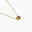 Ruby Baguette Barrel Necklace