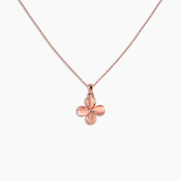 Blush Floral Clover Necklace