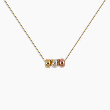 Tricolor Barrel Necklace