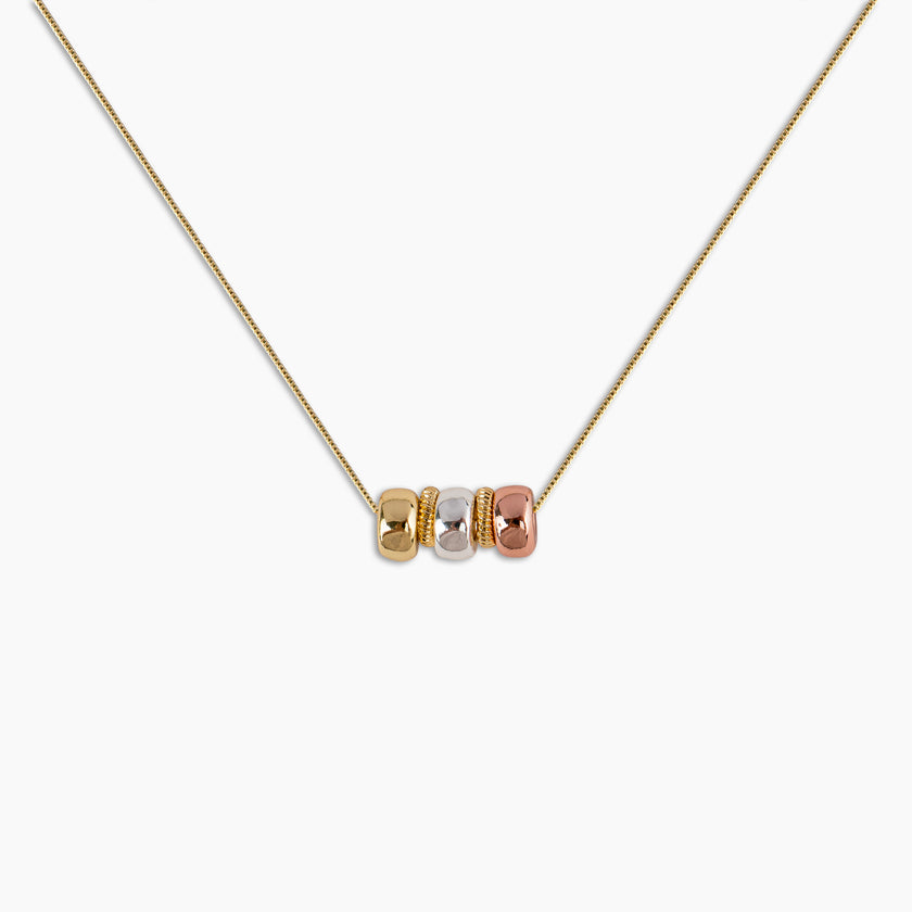 Tricolor Barrel Necklace