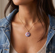 Lavender Pink Crystal Necklace