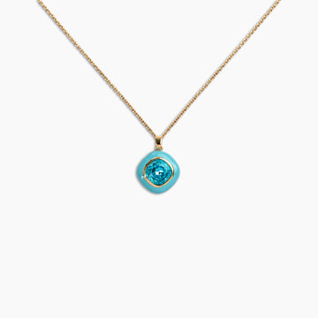 Aqua Crystal Necklace