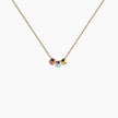 Tricolor Cube Pendant Necklace