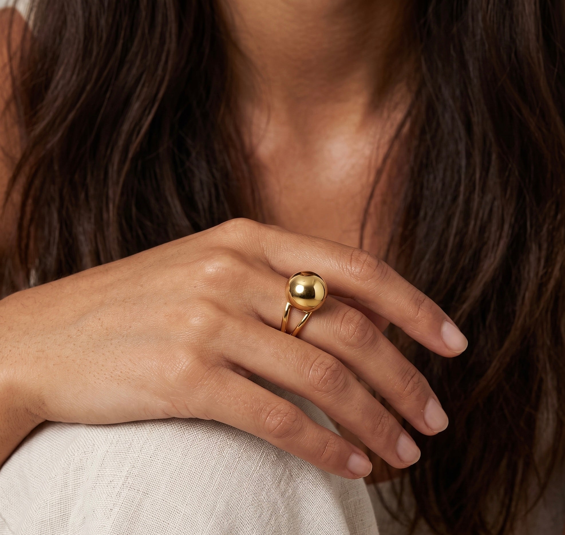 Golden Orbit Ring