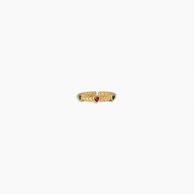 Heart Beaded Ring