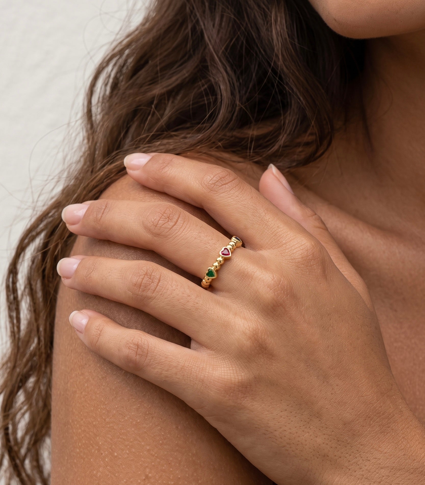 Heart Beaded Ring