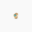 Aqua Sunburst Stackable Ring